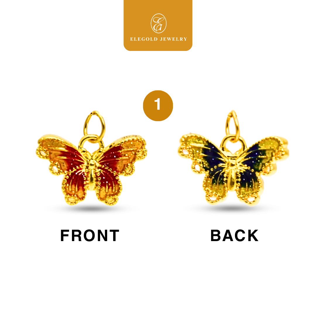 0.2g 999G Viral Butterfly Pendant Gold Pendant Elegold