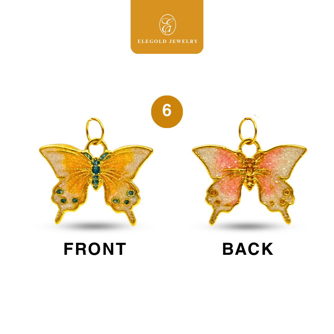 0.2g 999G Viral Butterfly Pendant Gold Pendant Elegold