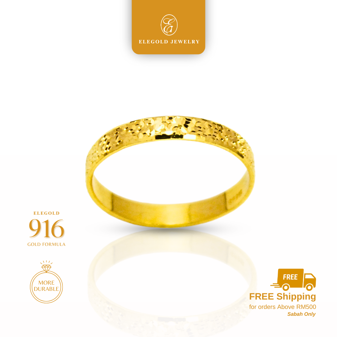 2g Sparkling Shiny Cut Wedding Ring Gold Ring Elegold