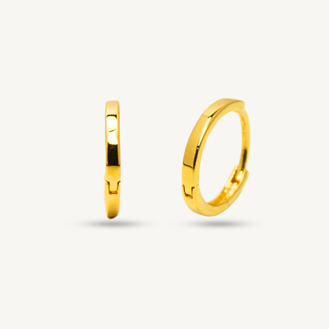 916 Gold Hoop Earrings