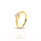 Elegold Split Side Stone CZ Stone Gold Ring