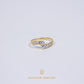 Elegold Double Side CZ Stone Gold Ring