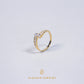 Elegold Double Side CZ Stone Gold Ring