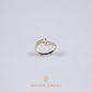 Elegold Double Side CZ Stone Gold Ring