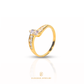 Elegold Double Side CZ Stone Gold Ring