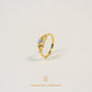 Elegold Three Stone Rings Heart Gold Ring