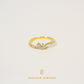 Elegold Cluster CZ Side Stone Gold Ring - 209R7