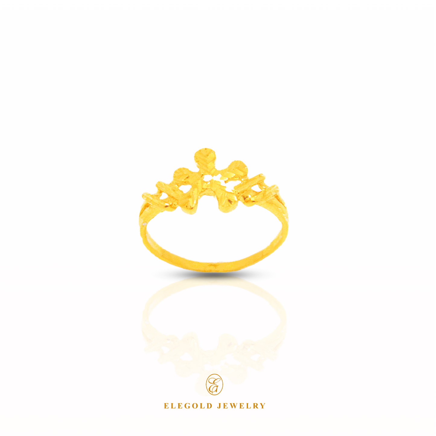 Elegold Star Fashion 916 Gold Ring - 20AFK