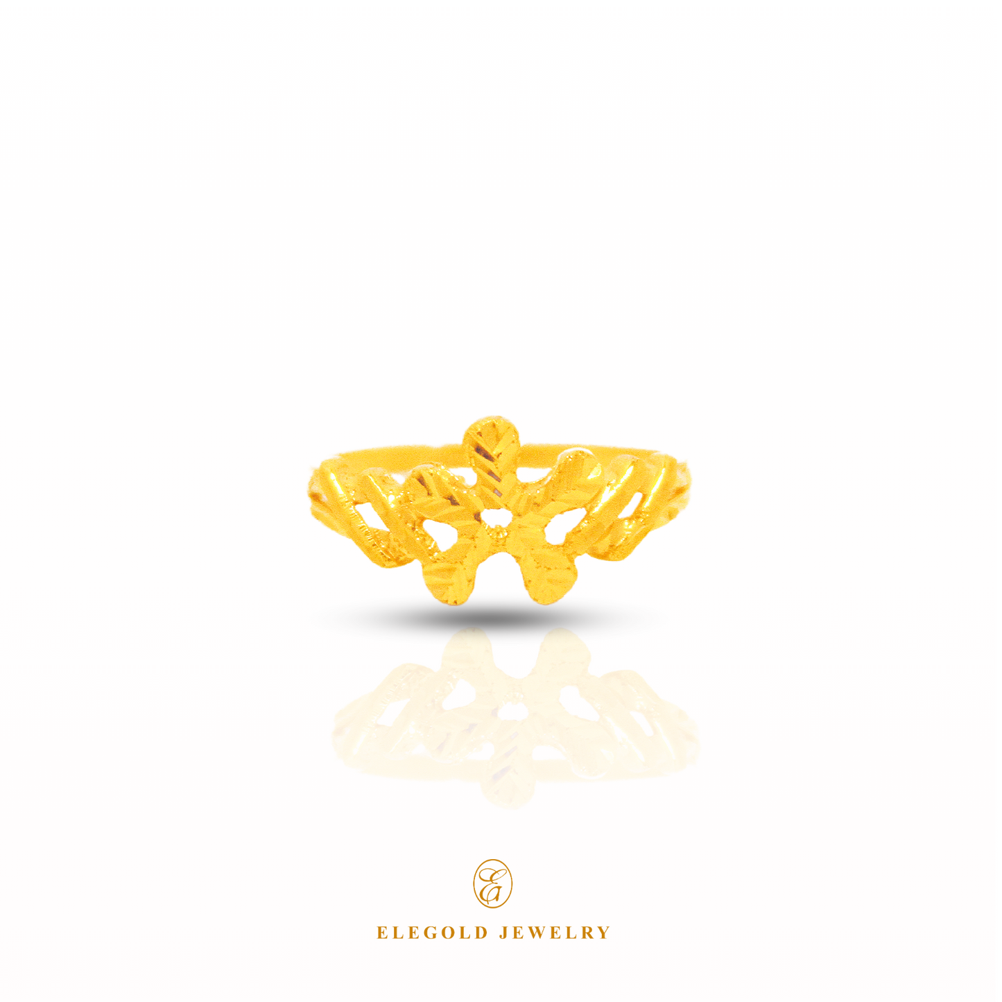 Elegold Star Fashion 916 Gold Ring - 20AFK