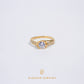 Elegold Fashion Solitaire CZ Stone Gold Ring