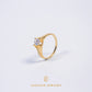 Elegold Fashion Solitaire CZ Stone Gold Ring