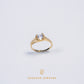 Elegold Fashion Solitaire CZ Stone Gold Ring