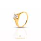 Elegold Fashion Solitaire CZ Stone Gold Ring