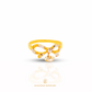 Elegold RIbbon White-Gold Plated 916 Gold Ring - 20AVS