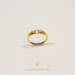 Elegold Matte Surface Solitaire CZ Stone Gold Ring - 20EHN