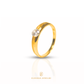 Elegold Matte Surface Solitaire CZ Stone Gold Ring - 20EHN