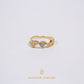 Elegold Heart CZ Stone Gold Ring