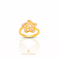 Elegold Fashion Star White Gold Plated 916 Gold Ring