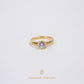 Elegold Solitaire Matte CZ Stone Gold Ring