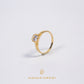 Elegold Solitaire Matte CZ Stone Gold Ring