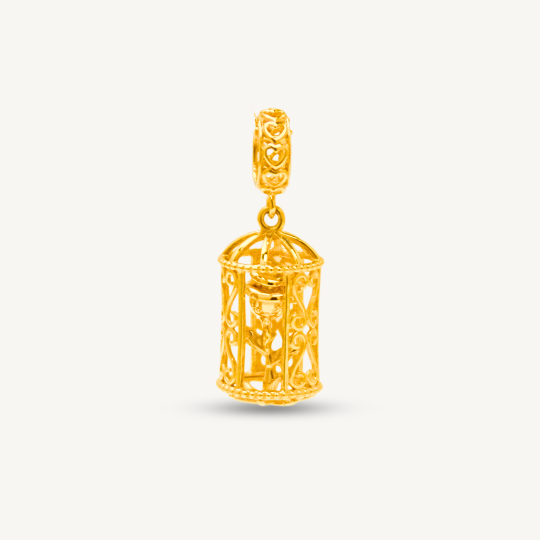 916 Rose Cage Loket Pendant Charm Fashion | Fashion | Elegold - 20R1P