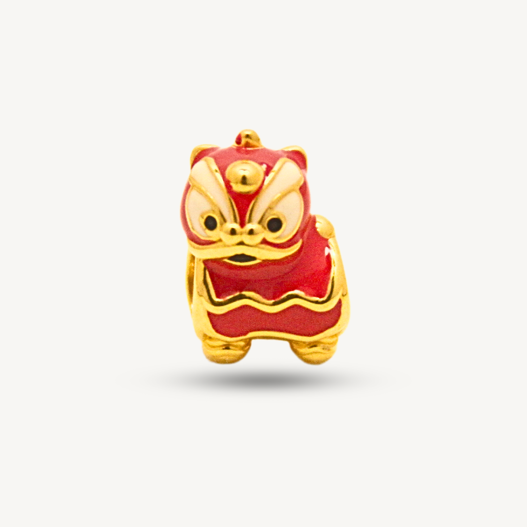 916 Cute Lion Dance Fashion Loket Charm Pendant Bajet | Elegold - 20MQ9