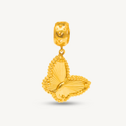 916 Butterfly Shiny Gold Loket Charm Pendant | Elegold - 20PNT