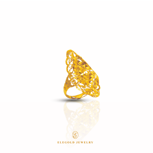 Elegold Bold Shiny 916 Gold Ring - 20G9Q