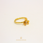 Flower Gold Ring + Stone