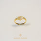 Elegold Heart Shaped CZ Stone Gold Ring