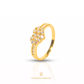 Elegold Heart Shaped CZ Stone Gold Ring