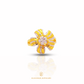 Elegold Vintage Flower White Gold Plated 916 Gold Ring