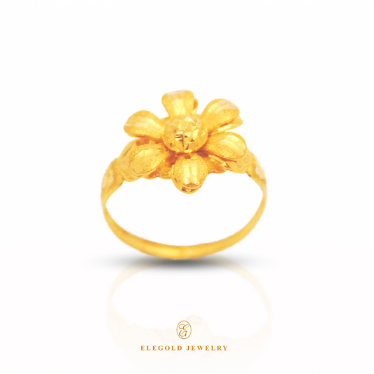 Elegold Flower 916 Gold Ring - 20HTX