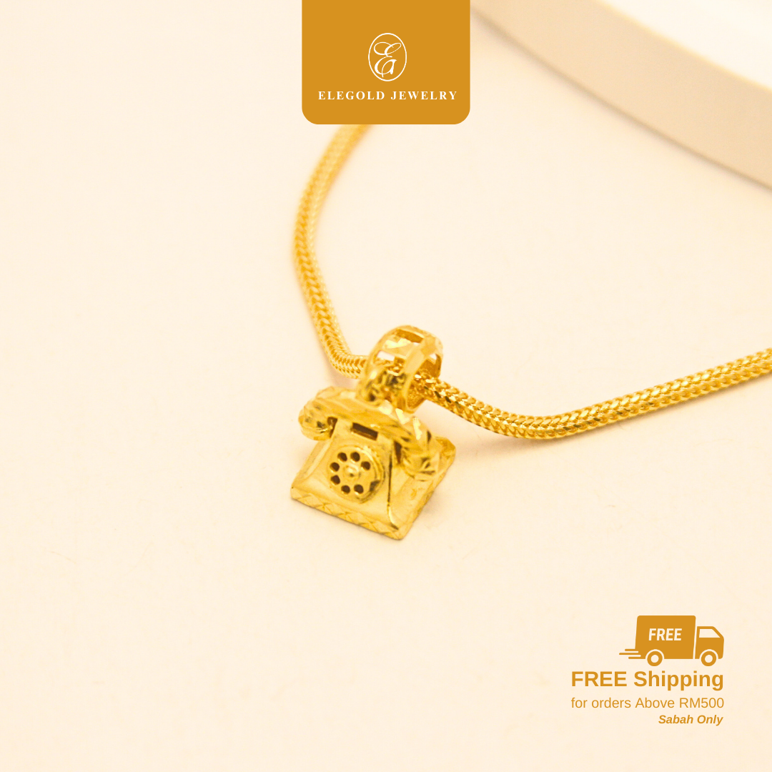 916 Mailbox Pos Box Gold Loket Charm Pendant | Elegold - 20JYF