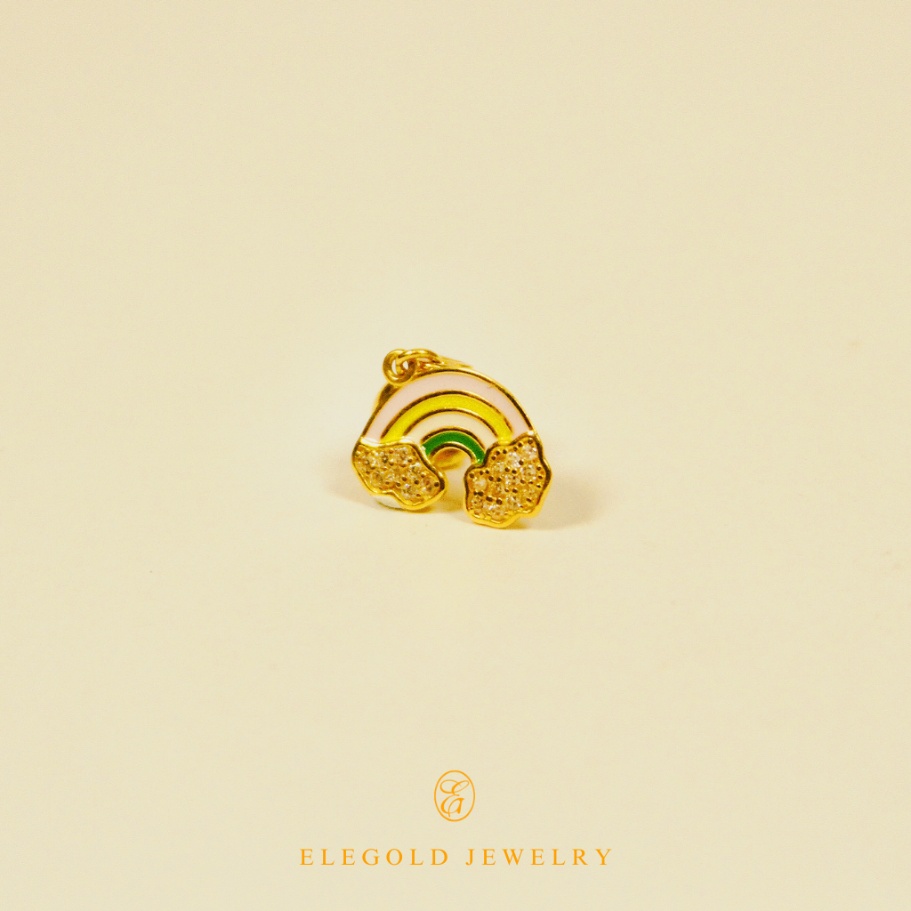 Elegold Vintage Solitaire CZ Stone Ring - 20KHU