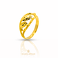 Oval Dia Cut Gold Ring