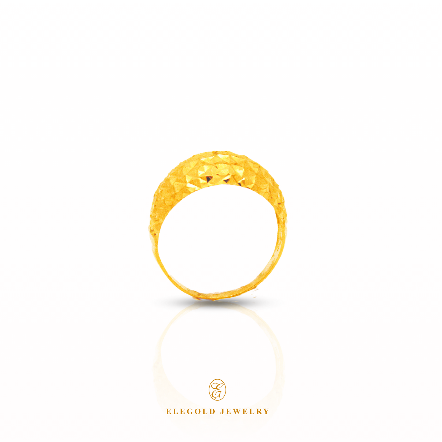 Elegold Shiny 916 Gold Ring - 20LGJ