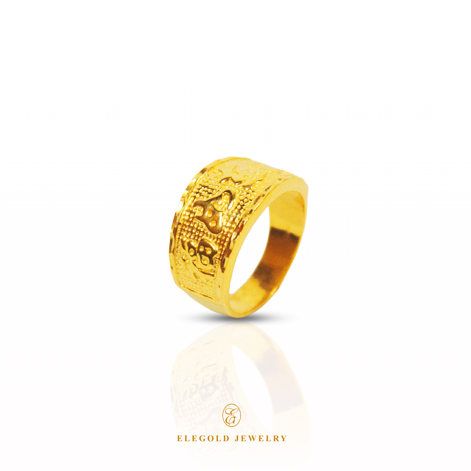 Elegold Luxury Prosperity ”福如东海“ 916 Gold Ring - 20LPS