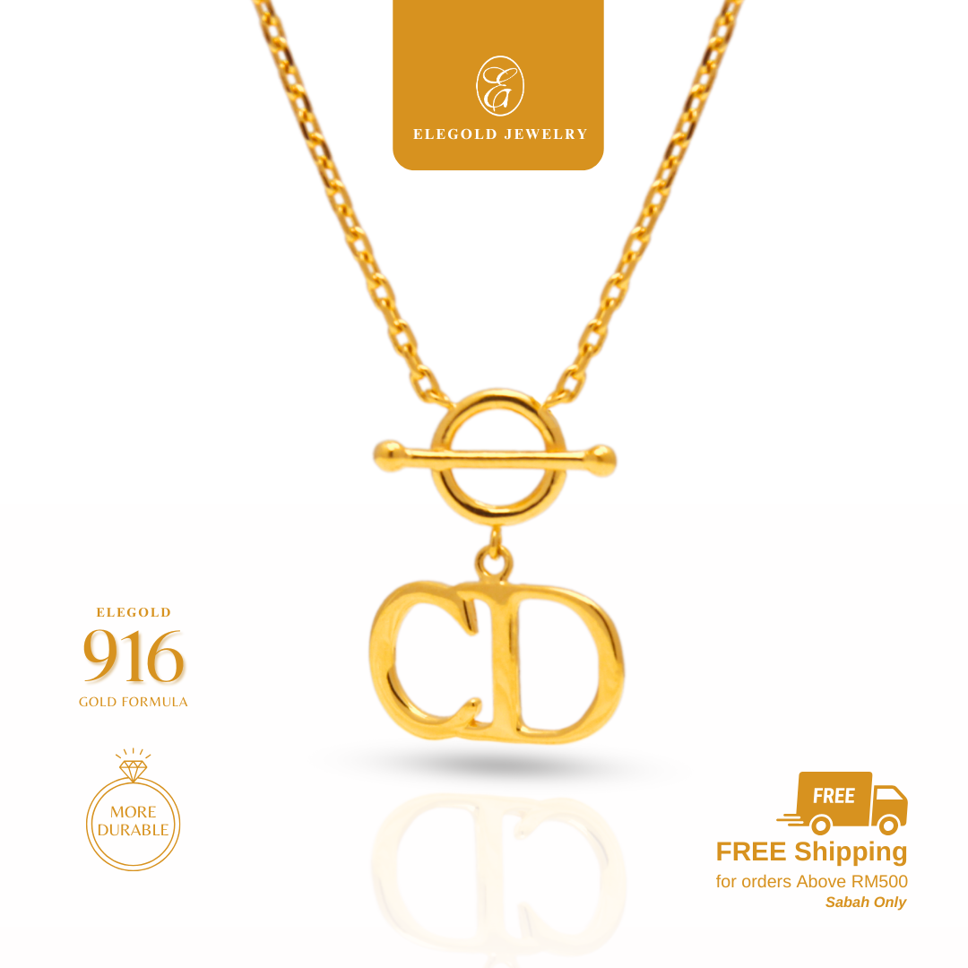 916G Luxury Choker Necklace Pendant Set Necklace Elegold - 20RRV