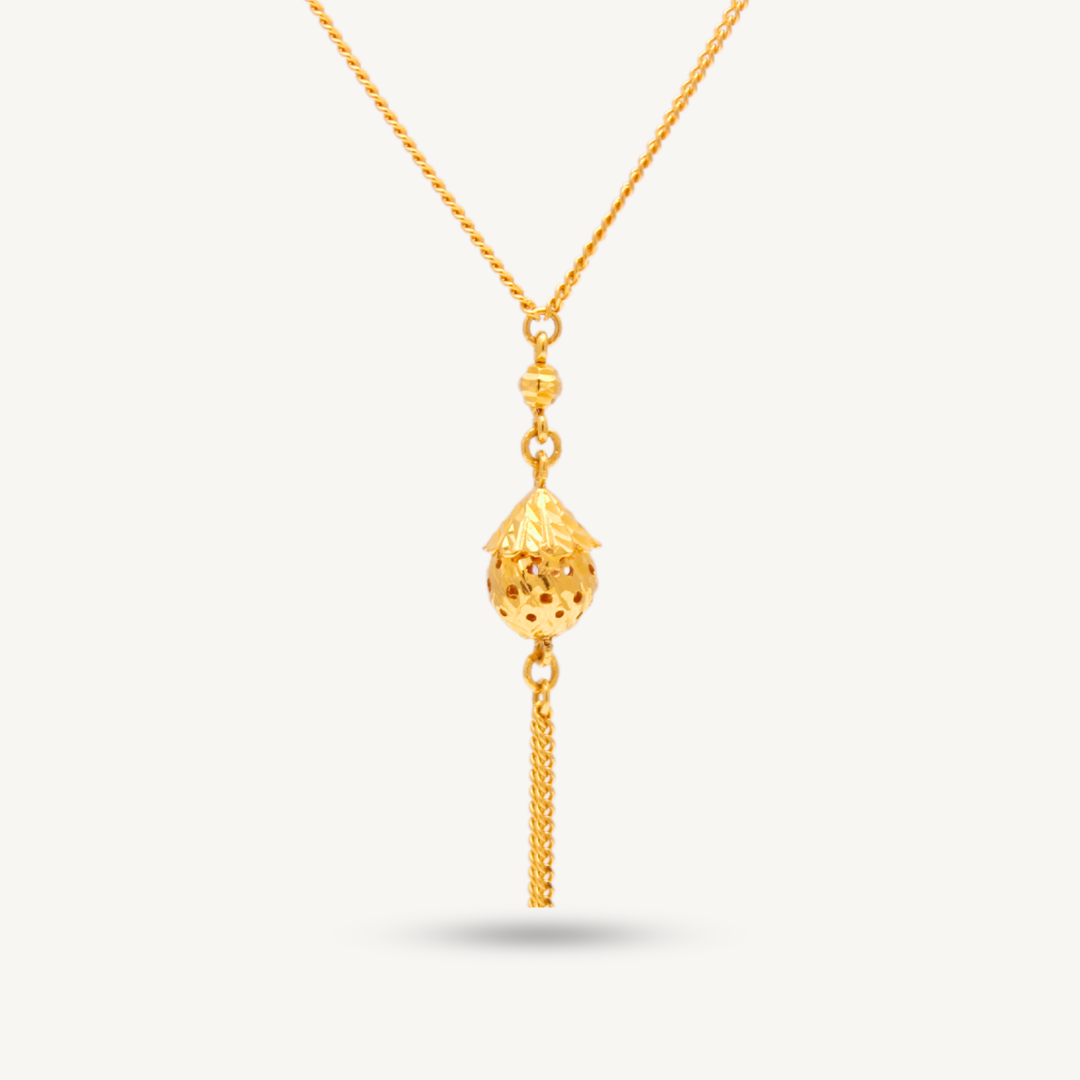 916G Dangling Fashion Necklace Pendant Set Necklace Elegold - 20LXH