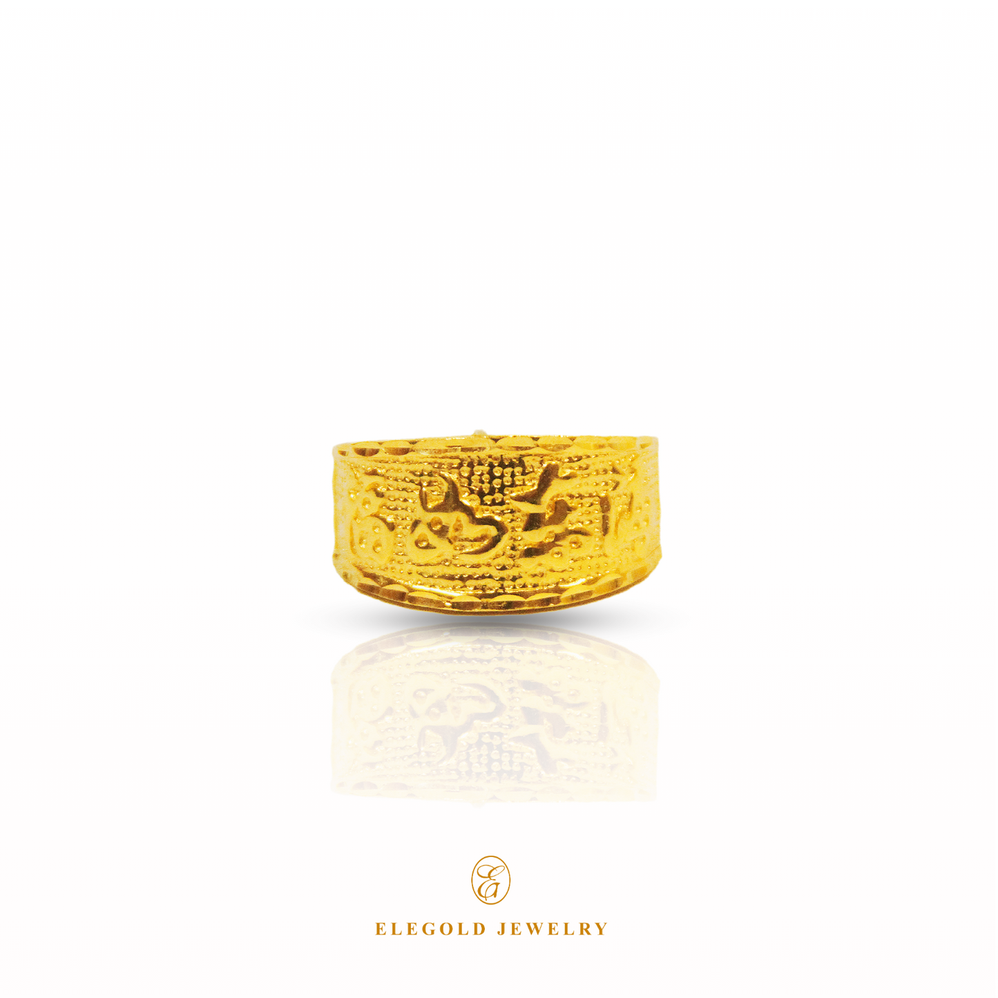 Elegold Luxury Prosperity ”福如东海“ 916 Gold Ring - 20LPS