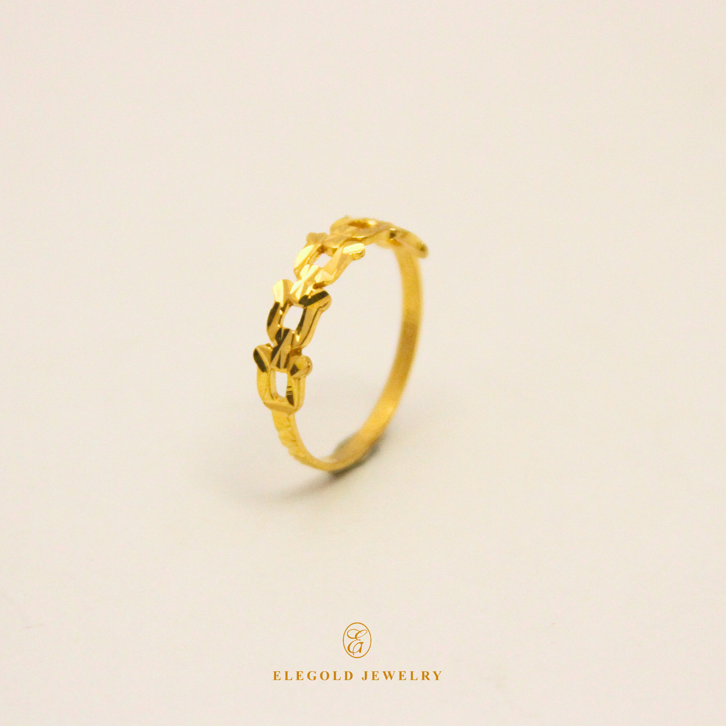 ELEGOLD Fesyen Hardware Gold Ring