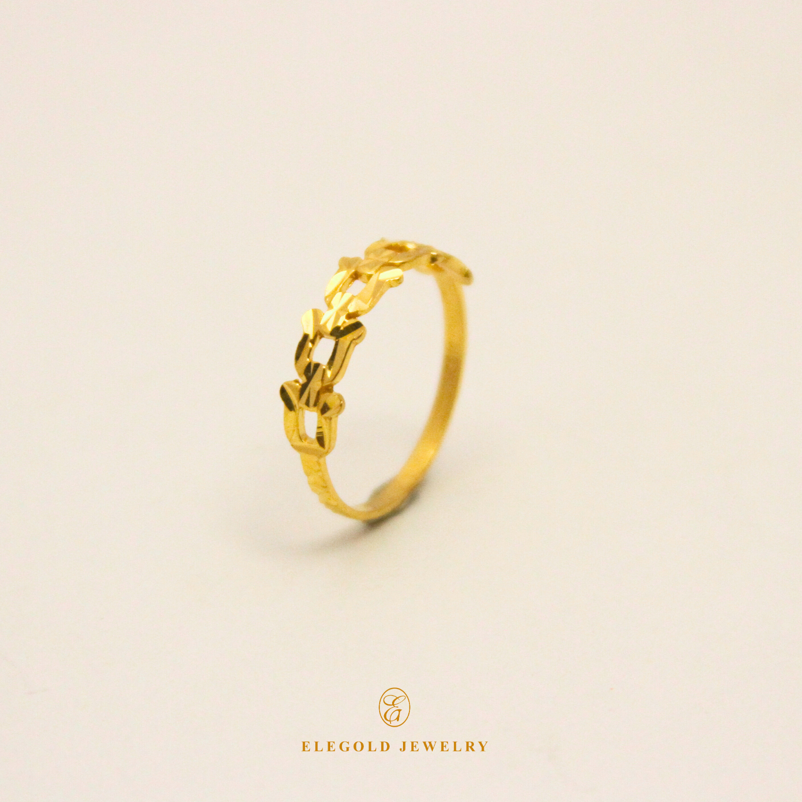 ELEGOLD Fesyen Hardware Gold Ring