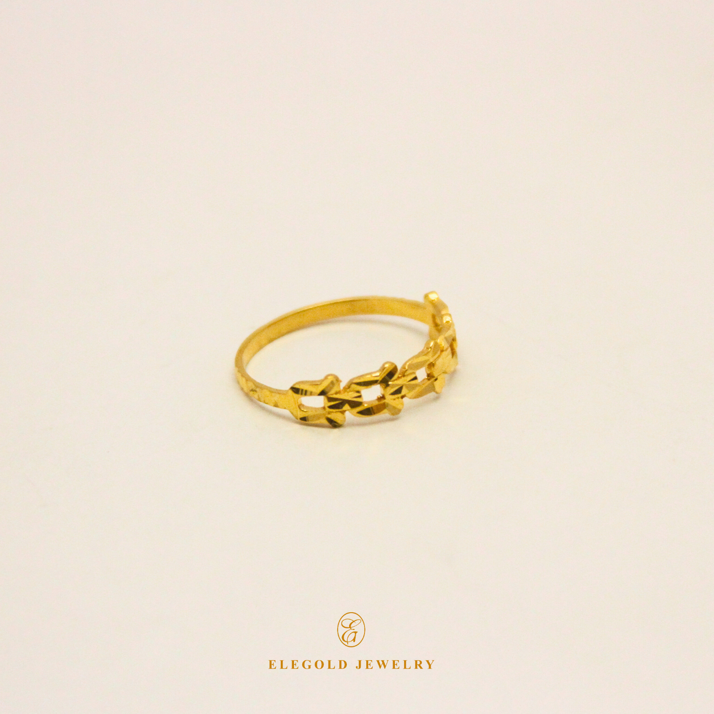 ELEGOLD Fesyen Hardware Gold Ring