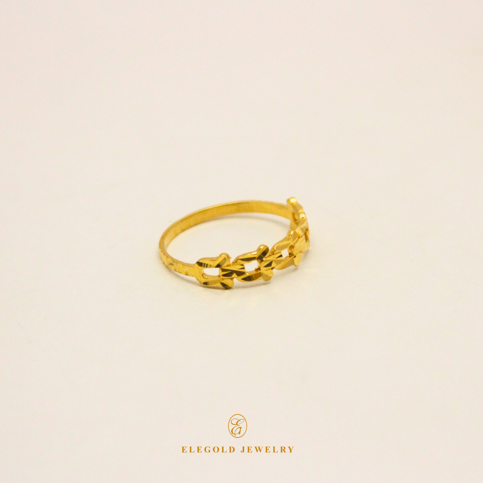 ELEGOLD Fesyen Hardware Gold Ring
