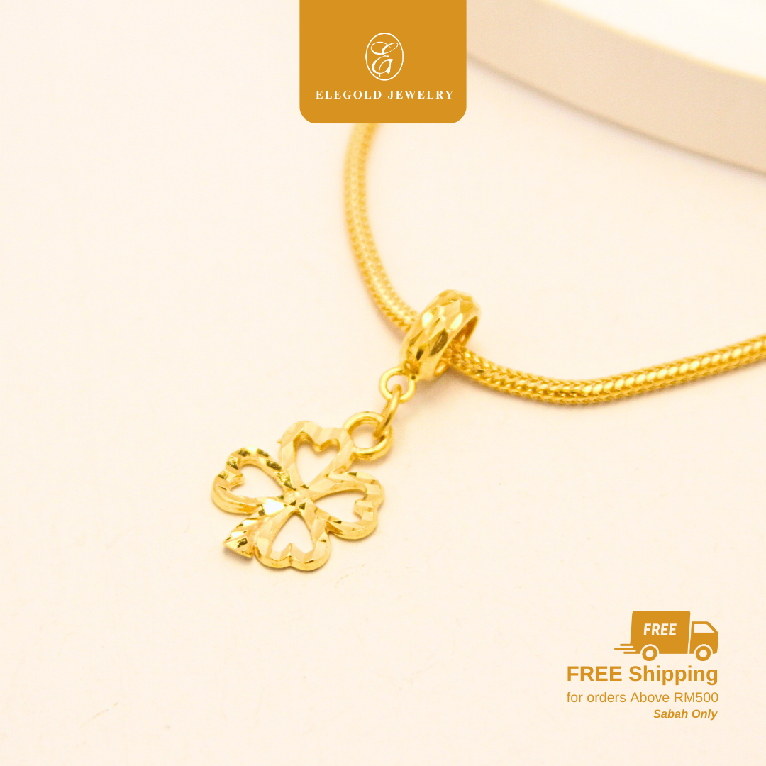 916 Rose Flower Loket Charm Pendant | Elegold - 20MT1