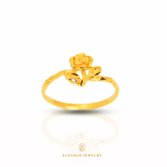 Elegold Minimal Rose 916 Gold Ring - 20MXG