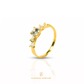 Elegold Square Cut 5 Stones CZ Gold Ring - 20NDY