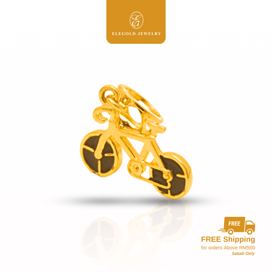 916 Bicycle Danging Gold Loket Charm Pendant | Charm Pendant Dangle | Elegold