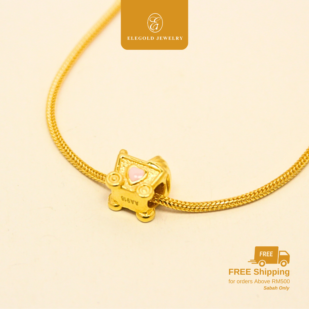 916 Baby Stroller Love Gold Loket Charm Pendant | Elegold - 20NGV